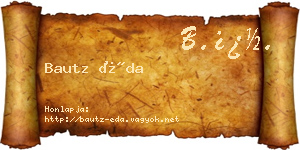 Bautz Éda névjegykártya